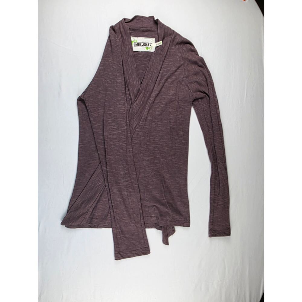 Cariloha Plum Bamboo Cover Up Cardigan Size Small